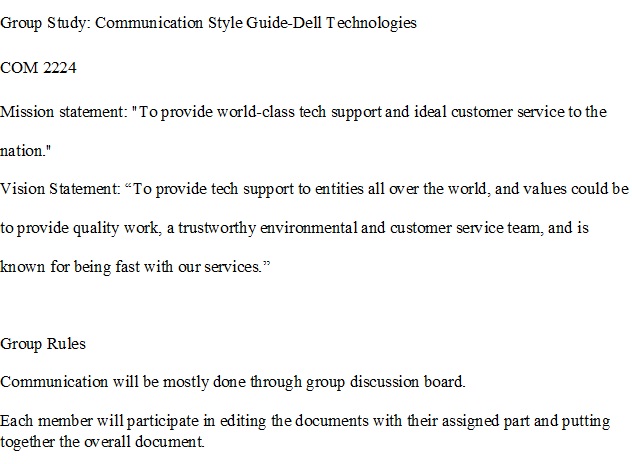 6.5 Group Study (Communication Style Guide-Dell Technologies)